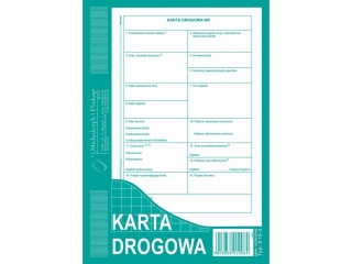 Druk -KD Karta Drogowa A5