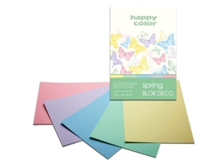 Blok Deco Spring A5, 170g, 20 ark, 5 kol., Happy Color [opakowanie=5szt]