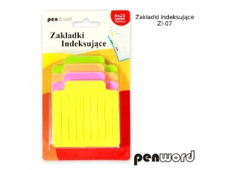 ZAKŁADKI INDEKSUJĄCE ZI-07 PAPIEROWE 4x25 70mmx70mm