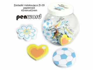 ZAKŁADKI/NOTES SAMOPRZYLEPNY ZI-09 PAPIEROWE50kartek45mmx45mm