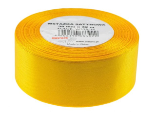 Wst��ka satynowa  rozmiar: 38mm x 32 m kolor: ��ty