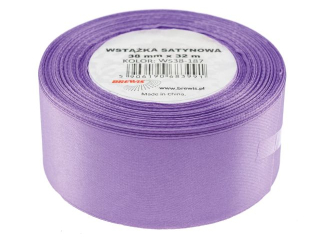 Wst��ka satynowa  rozmiar: 38mm x 32 m kolor: lawendowy