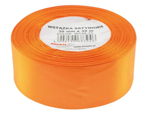 Wst��ka satynowa  rozmiar: 38mm x 32 m kolor: pomara�czowy