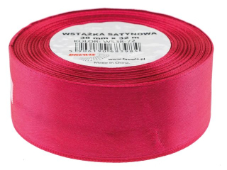 Wst��ka satynowa  rozmiar: 38mm x 32 m kolor: r�owy
