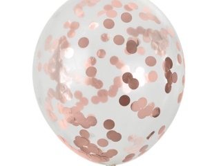 Balony z konfetti BKN-8612 czerwonym op.5szt. 30cm