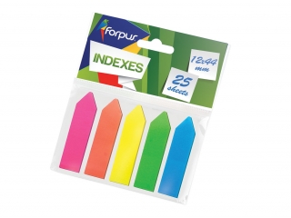 Zakadki indeks NEON plastik 12x40 mm STRZAKA 5x25 kart. FO42037 [opakowanie=40szt]