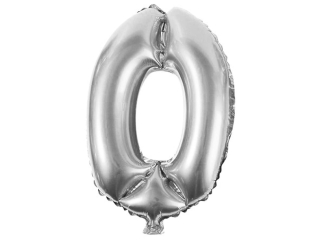 Balony foliowe cyferki BC-34/0/S 34" srebrne, 86 cm