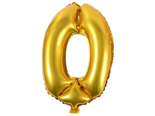 Balony foliowe cyferki BC-34/0/Z 34" złote, 86 cm