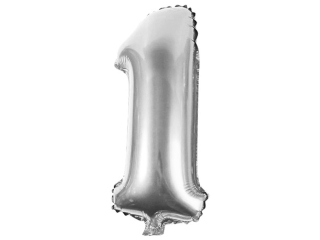 Balony foliowe cyferki BC-34/1/S 34" srebrne, 86 cm