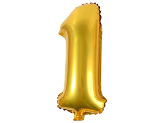 Balony foliowe cyferki BC-34/1/Z 34" złote, 86 cm