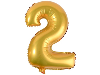 Balony foliowe cyferki BC-34/2/Z 34" złote, 86 cm
