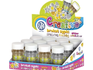 Brokat Creativo 43g - zoty, srebrny - display 12 sztuk [opakowanie=12szt]