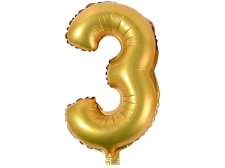 Balony foliowe cyferki BC-34/3/Z 34" złote, 86 cm