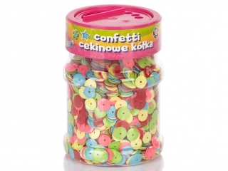 Confetti cekinowe kka Creativo - mix kolorw intensywnych 100g [opakowanie=6szt]