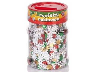 Confetti cekinowe kka Creativo - mix witeczny 100g [opakowanie=6szt]