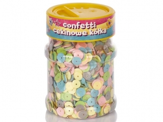 Confetti cekinowe kka Pastel Creativo - mix kolorw 100g [opakowanie=6szt]