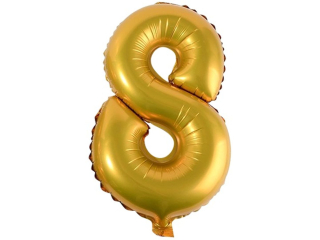 Balony foliowe cyferki BC-34/8/Z 34" złote, 86 cm