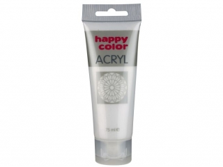 Farba akrylowa 75ml, srebrny, Happy Color