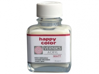 Werniks akrylowy MATT, 75 ml, przezroczysty, Happy Color