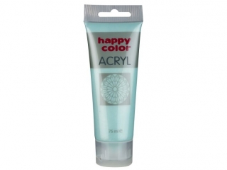 Farba akrylowa 75ml, miętowy metalik, Happy Color