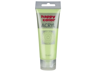 Farba akrylowa 75ml, limonka metalik, Happy Color