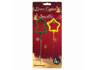 Zimne ognie TXF--443-10 gwiazdy i choinki, rozm.17, 5cm, zgrzewka=10 blist.x4szt