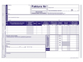 Druk -Faktura A5 MPP brutto-pena