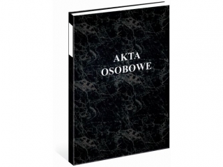 Teczka akt osobowych oklejana Czarna [opakowanie=5szt]