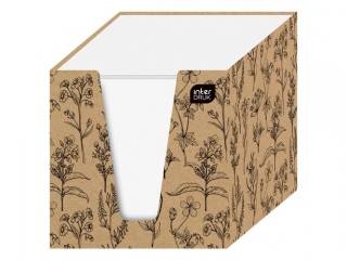 Kostka pap.9x9x9cm Biała w kubiku Kraft