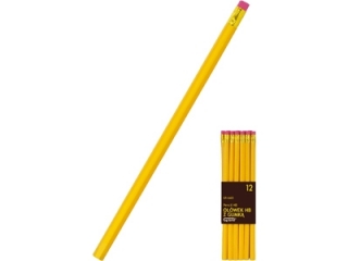 Ołówek z gumką GRAND GR-6602 ŻÓŁTY A`12 (sz)