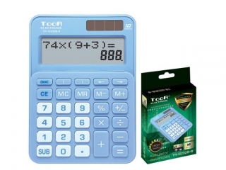 Kalkulator dwuliniowy TOOR TR-1223DB-B 10-pozycyjny niebieski (sz)(p)