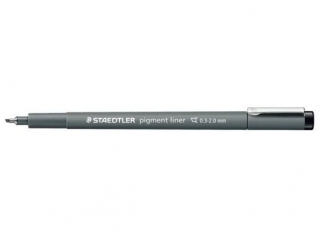 Pisak z atramentem pigmentowym, 2.0 mm (cita kocwka), czarny, Staedtler [opakowanie=10szt]