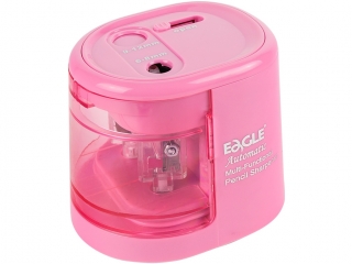 Temperówka na baterie EAGLE EG-5161USB dwuotworowa różowa (sz)