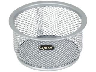 Pojemnik na spinacze GRAND GR-010S siatka met. srebrny (sz)