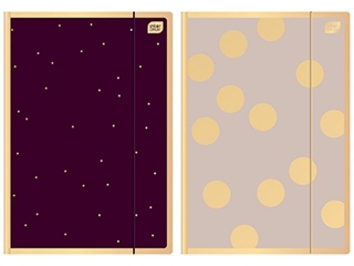 Teczka z gumk A4+ Satin Gold Dots [opakowanie=10szt]