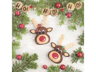 Serwetki POL-MAK GWIAZDKA Daisy Lunch 33cm 20szt. Ho Ho Felt Reindeers SD_GW_017101  [opakowanie=24szt]