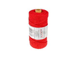 Sznurek baweniany SBW-102 czerwony 3mm x 100m (splot 21 nitek)