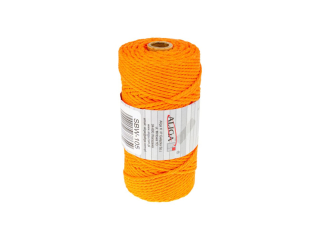 Sznurek bawełniany SBW-105 pomarańczowy 3mm x 100m (splot 21 nitek)