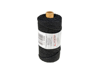 Sznurek baweniany SBW-111 czarny 3mm x 100m (splot 21 nitek)