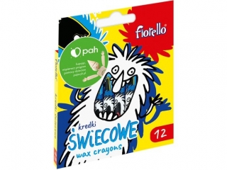Kredki Fiorello świecowe 12 kol. EXTRA (sz)(p)