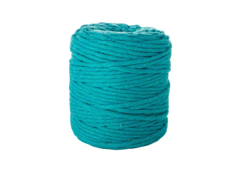 Sznurek baweniany do makramy SBK-22 szmaragdowy 5mm x 100m (splot 21 nitek)