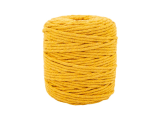 Sznurek baweniany do makramy SBK-24 musztardowy 5mm x 100m (splot 21 nitek)