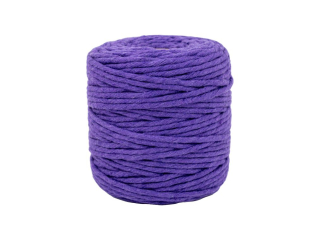 Sznurek baweniany do makramy SBK-25 fioletowy 5mm x 100m (splot 21 nitek)