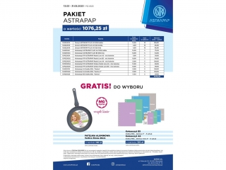 Pakiet promocyjny ASTRA P12 ASTRAPAP o wartości 1076, 25 zł + gratis do wyboru