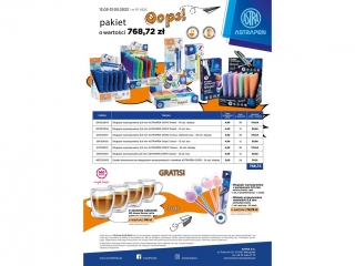 Pakiet promocyjny ASTRA P7 Oops o wartości 768, 72 zł + gratis do wyboru