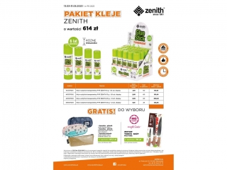 Pakiet promocyjny ASTRA P5 Kleje Zenith o wartości 614 zł + gratis do wyboru
