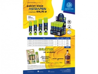 Pakiet promocyjny ASTRA P4 Kleje ASTRAPEN o wartości 614, 76 zł + gratis do wyboru