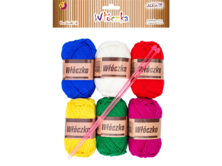 Wczka WL-8572 mix kolorw, d. 43m, op. 6 szt. + 2szt. drutw o d. 25cm