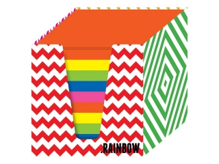 Kostka pap.9x9x9cm kolor w kubiku kart