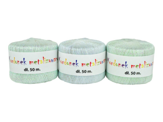Kordonek KOB-03 metalizowany perowy 2mm x 50m, op.3szt.